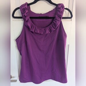 The Limited Plum Ruffled Blouse